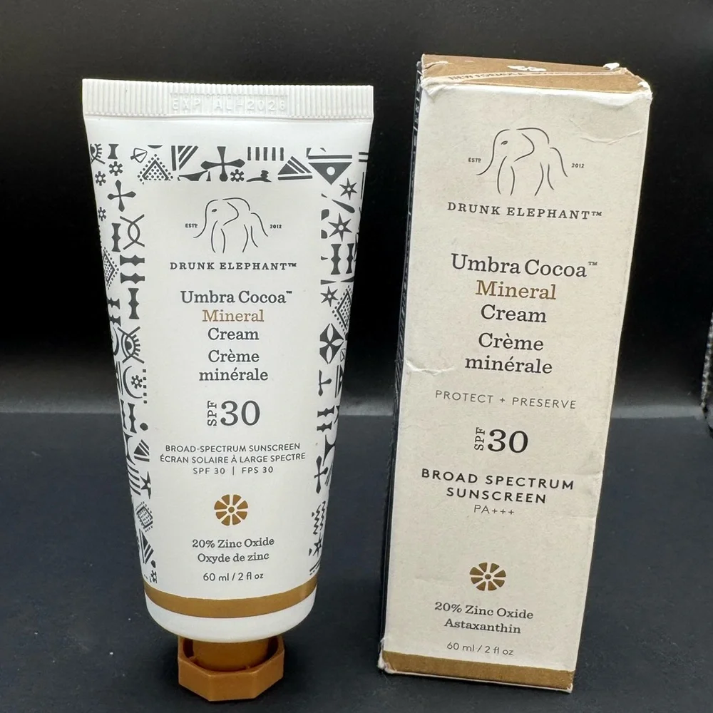 Drunk Elephant Umbra Cocoa Mineral Cream SPF 30 - Picture 1 of 9